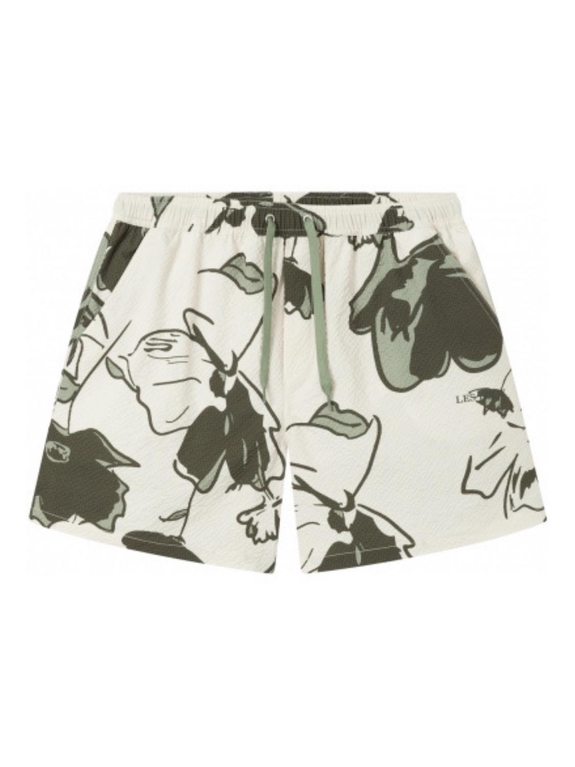 Les Deux Quinn AOP Swim shorts - Ivory/Olive Night